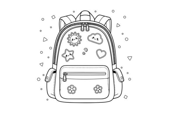 Cute School Backpack with Space and Natu