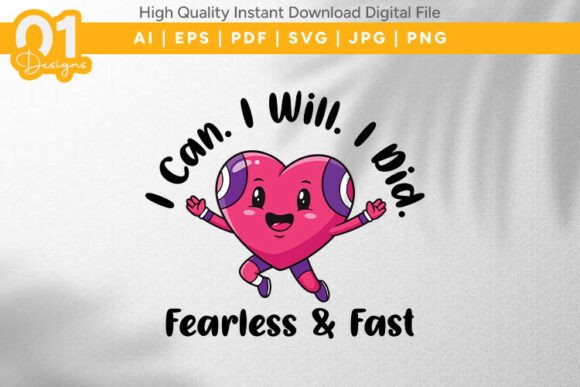 Fearless Fast Heart Kids SVG Graphics