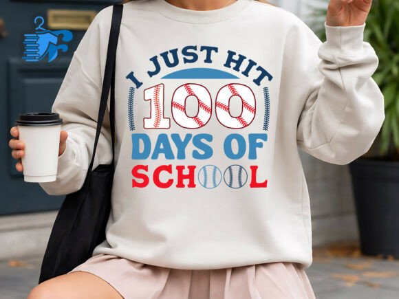 I Just Hit 100 Days of School Baseball S