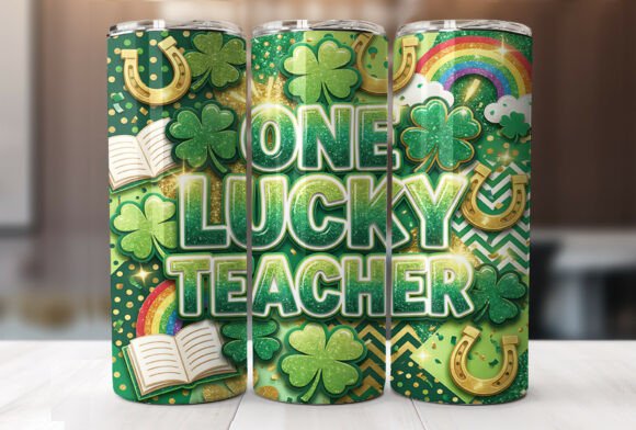 Lucky Teacher St. Patricks Day Tumbler Graphics