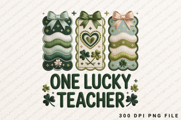One Lucky Teacher, St Patrick's Day PNG