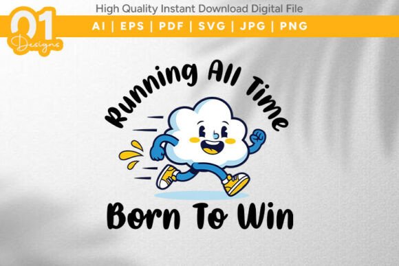 Running All Time Kids SVG: Graphics for T-Shirt Designs