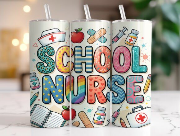 School Nurse 20 Oz Tumbler Sublimation Graphics