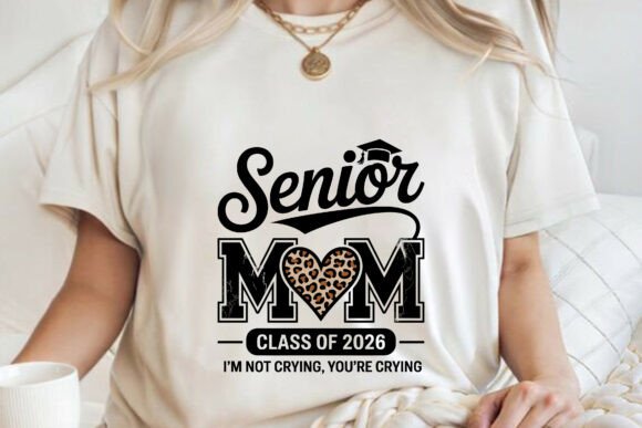 Senior MOM Class of 2026 Retro School Te Graphics