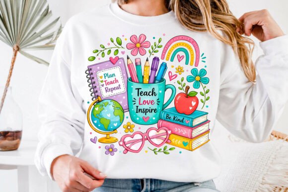 Teach Love Inspire PNG: Graphics & T-Shirt Designs