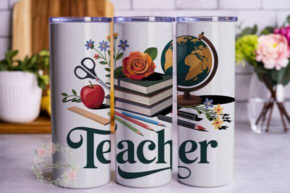 Teacher Appreciation Floral Books PNG