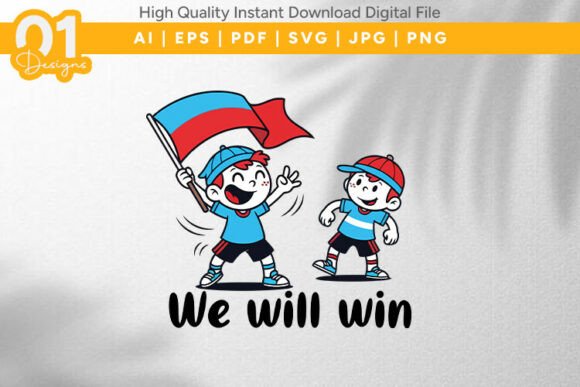 We Will Win Kids Team SVG
